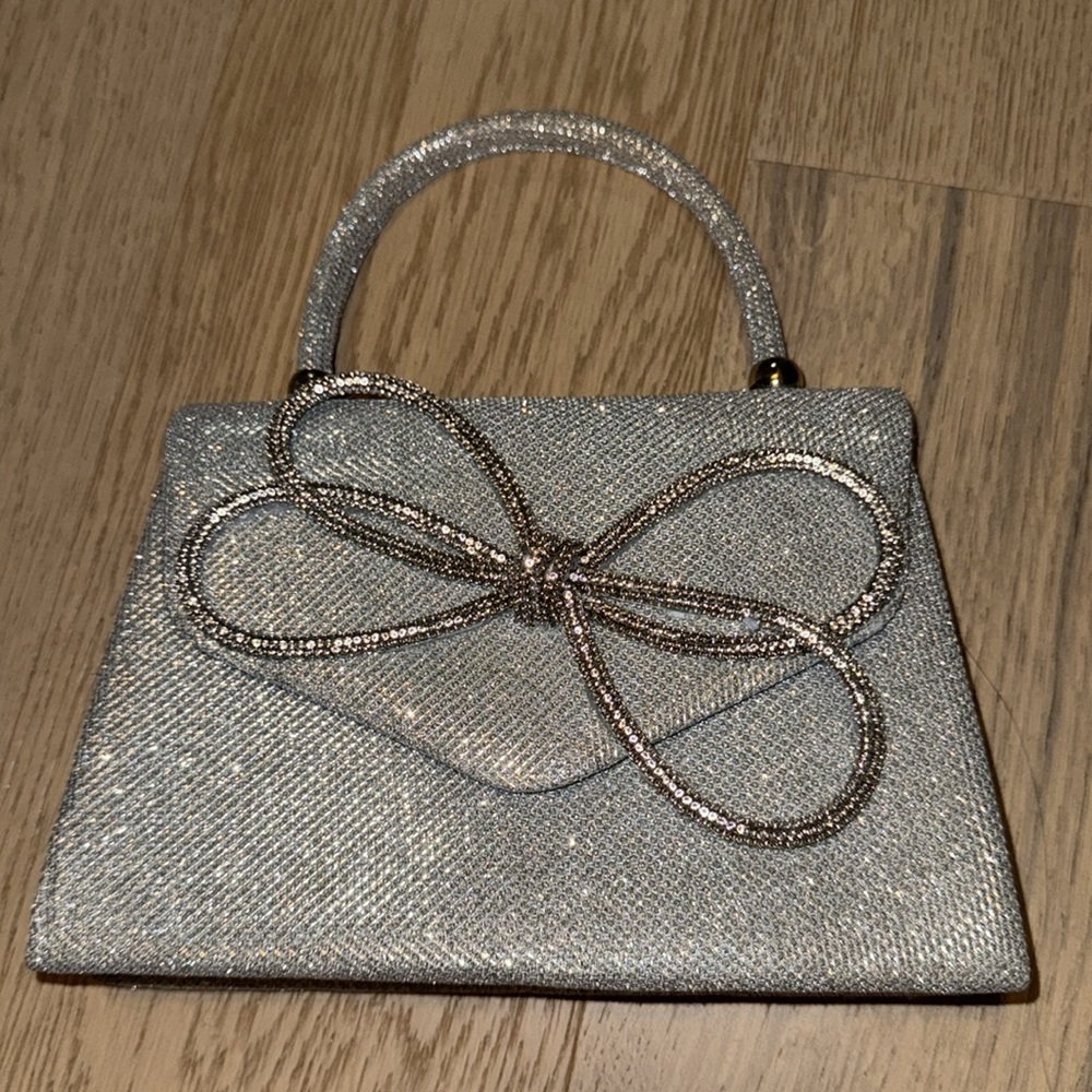 new rhinestone sparkly bow evening bag